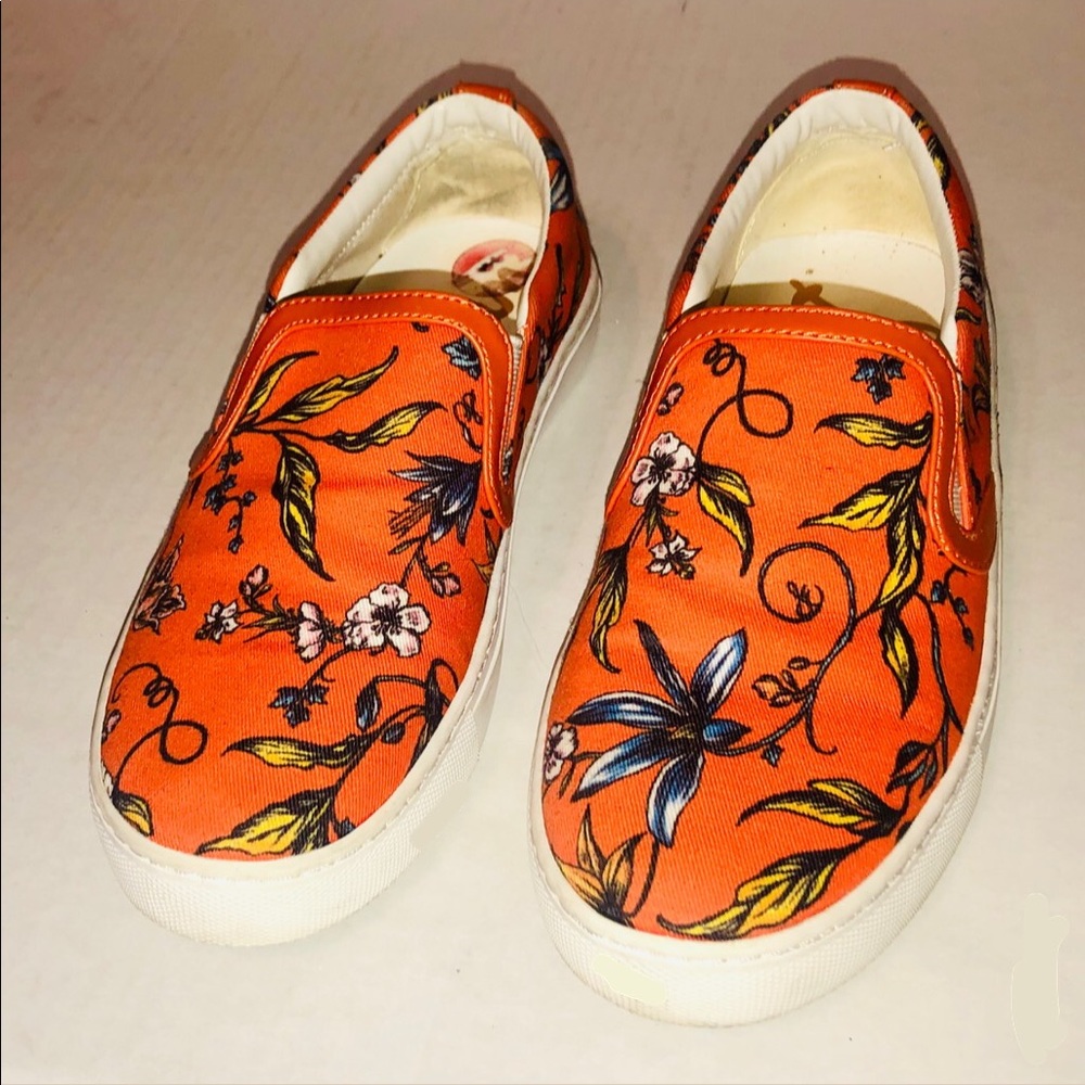 SAM EDELMAN PIXIE FLORAL CANVAS SNEAKERS Sz 6